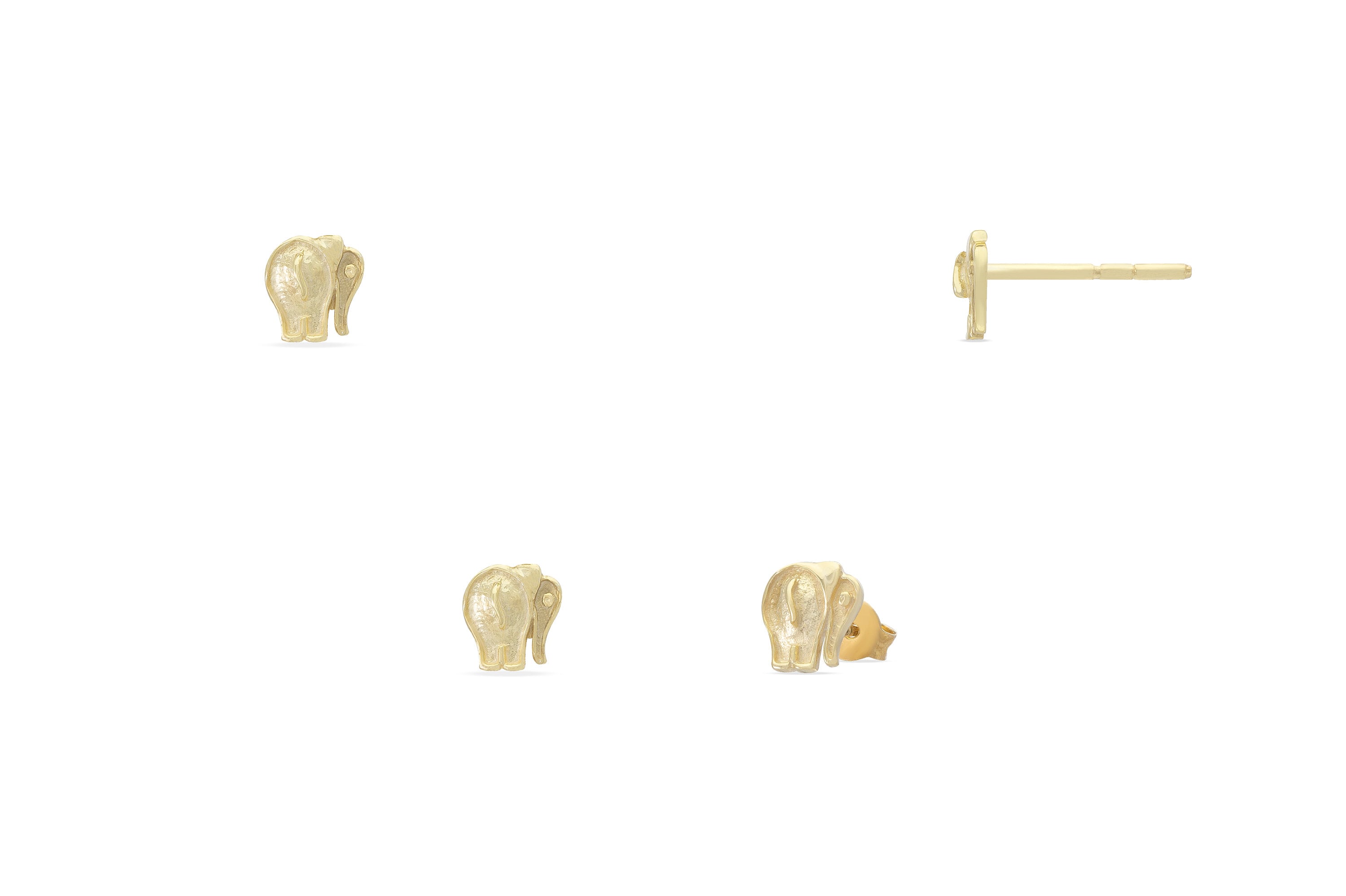 Elephant Stud Earrings, Animal Earrings, Dainty Elephant Earrings, Luck Earrings, Minimalist Design Earrings